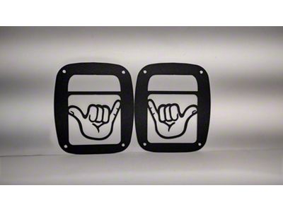 Drop Zone Off Road Tail Light Guards; Hang loose (97-06 Jeep Wrangler TJ)