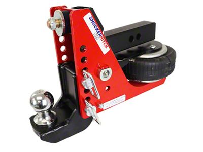 Shocker Hitch HD Air 2-Inch Receiver Hitch Ball Mount with 2-5/16-Inch Ball; 1/2 to 4-1/2-Inch Drop (Universal; Some Adaptation May Be Required)