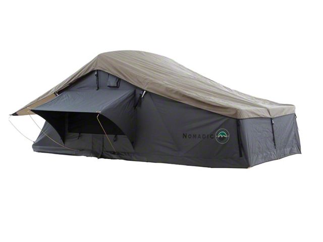 Overland Vehicle Systems Nomadic 4 Extended Roof Top Tent with Annex; Dark Gray (Universal; Some Adaptation May Be Required)