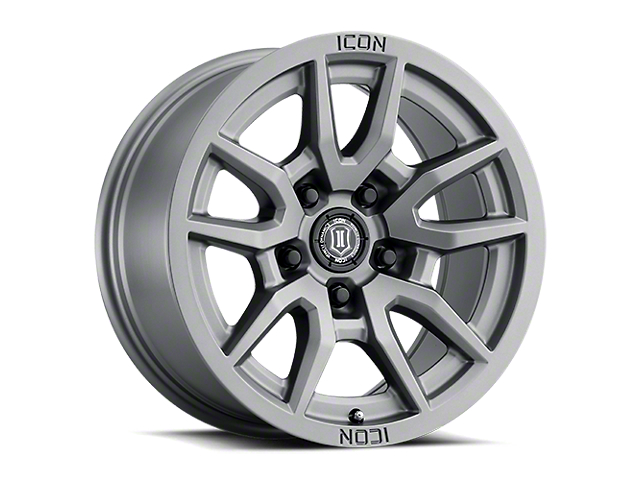 ICON Alloys Vector 5 Titanium Wheel; 17x8.5 (18-23 Jeep Wrangler JL)