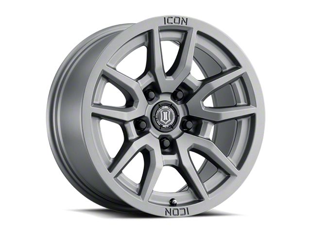 ICON Alloys Vector 5 Titanium Wheel; 17x8.5 (20-24 Jeep Gladiator JT)