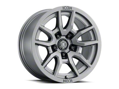 ICON Alloys Vector 5 Titanium Wheel; 17x8.5 (07-18 Jeep Wrangler JK)