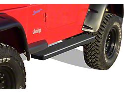 5-Inch iStep SS Running Boards; Black (87-06 Jeep Wrangler YJ & TJ, Excluding Unlimited)