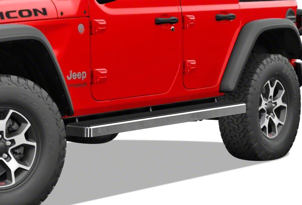 Jeep Wrangler 5-Inch iStep SS Running Boards; Hairline Silver (18-24 ...