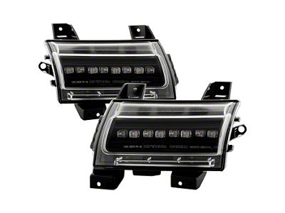 Sequential LED Turn Signal Lights; Black (18-20 Jeep Wrangler JL)