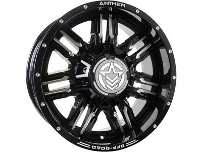 Anthem Off-Road Equalizer Gloss Black Milled Wheel; 18x9 (18-24 Jeep Wrangler JL)