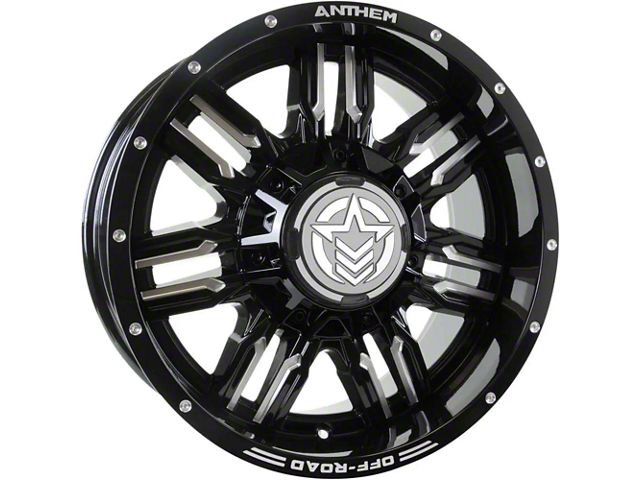 Anthem Off-Road Equalizer Gloss Black Milled Wheel; 18x9 (20-24 Jeep Gladiator JT)
