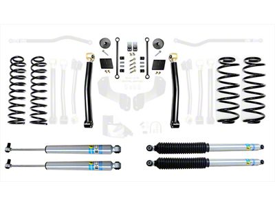 EVO Manufacturing 2.50-Inch Enforcer Stage 2 Suspension Lift Kit with Bilstein Shocks (18-24 2.0L or 3.6L Jeep Wrangler JL, Excluding 4xe)