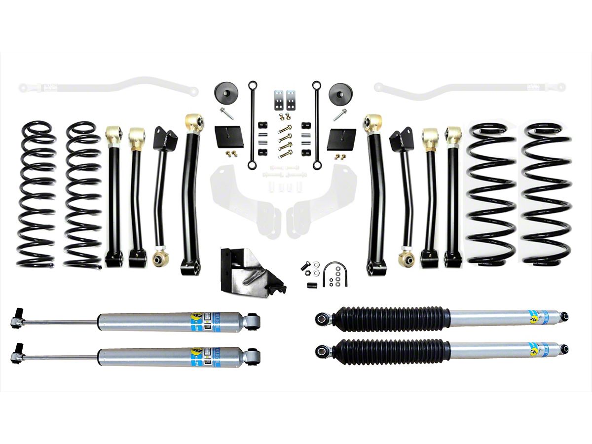 EVO Manufacturing Jeep Wrangler  Enforcer Stage 4 Suspension Lift  Kit with Bilstein Shocks EVO-3054S4BIL (18-23  or  Jeep Wrangler  JL, Excluding 4xe) - Free Shipping