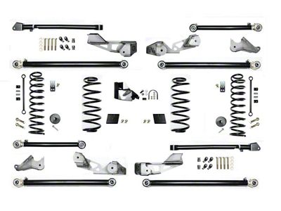 EVO Manufacturing 4.50-Inch High Clearance Long Arm Suspension Lift Kit (18-23 2.0L or 3.6L Jeep Wrangler JL 4-Door, Excluding 4xe)
