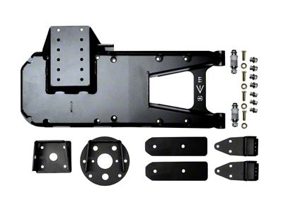 EVO Manufacturing HD Hinged Tire Carrier; Black (18-23 Jeep Wrangler JL)