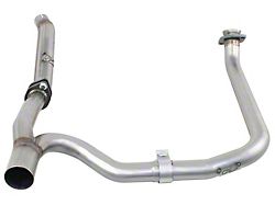 AFE Twisted Aluminized Steel Loop Delete Down-Pipe and Y-Pipe (12-18 3.6L Jeep Wrangler JK 4-Door)