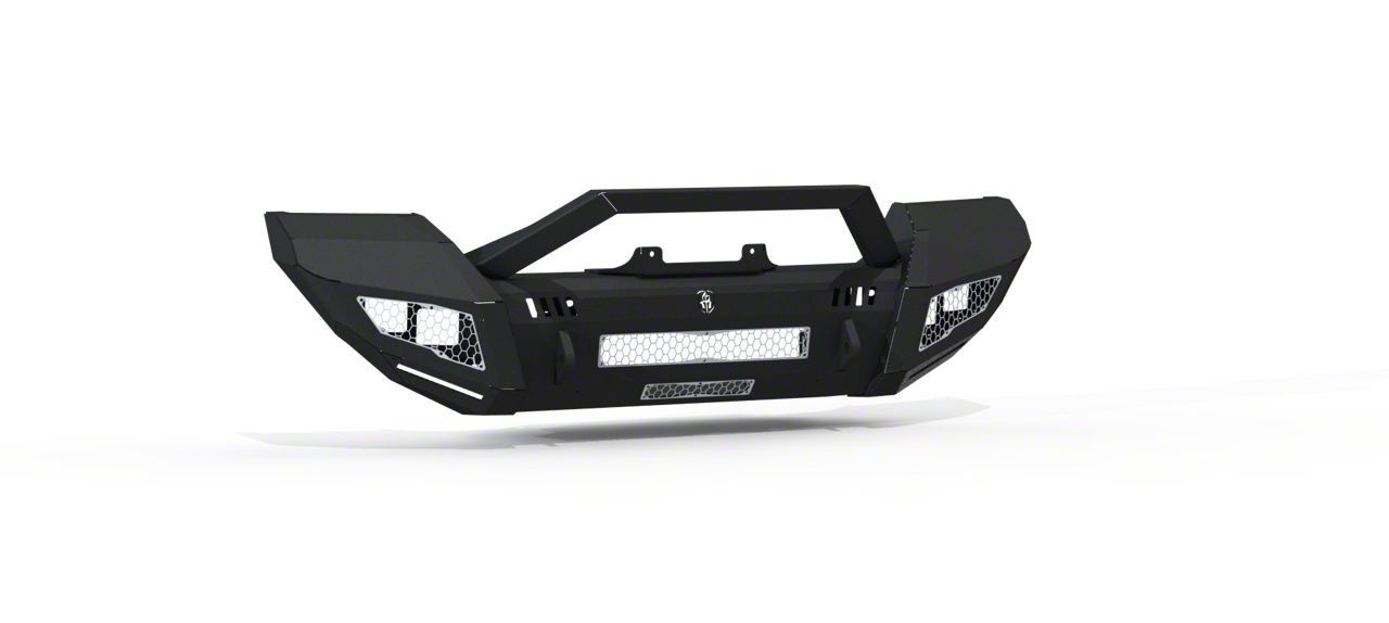 Road Armor IDENTITY Front Bumper with Sheetmetal Bar Guard; Textured Black (20-23 Jeep Gladiator JT Launch Edition, Rubicon)