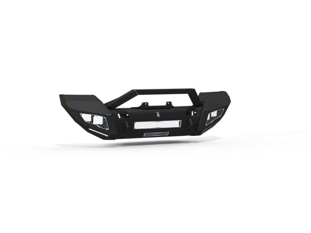Road Armor IDENTITY Front Bumper with Sheetmetal Bar Guard; Textured Black (18-24 Jeep Wrangler JL Rubicon)