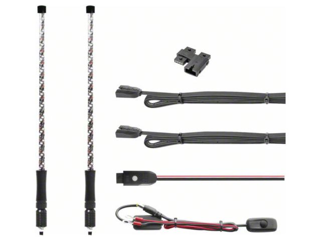 XK Glow 2nd Gen LED Whips; 32-Inch (Universal; Some Adaptation May Be Required)