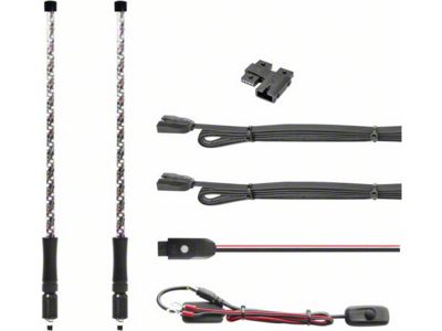 XK Glow 2nd Gen LED Whips; 32-Inch (Universal; Some Adaptation May Be Required)