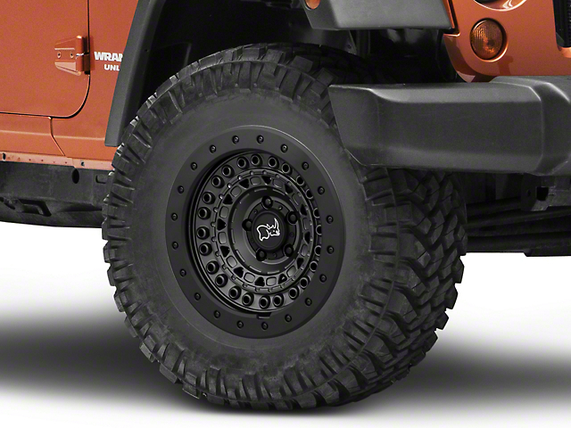 Black Rhino Barricade Gun Black with Black Rock Guard Wheel; 17x8.5 (18-23 Jeep Wrangler JL)