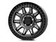 Black Rhino Calico Matte Gunmetal with Matte Black Lip Wheel; 17x8.5 (07-18 Jeep Wrangler JK)