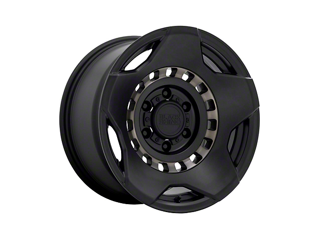 Black Rhino Muzzle Matte Black Machined Wheel; 17x9 (18-23 Jeep Wrangler JL)