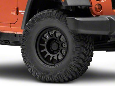 Black Rhino Rapid Matte Black Wheel; 17x9.5 (20-23 Jeep Gladiator JT)
