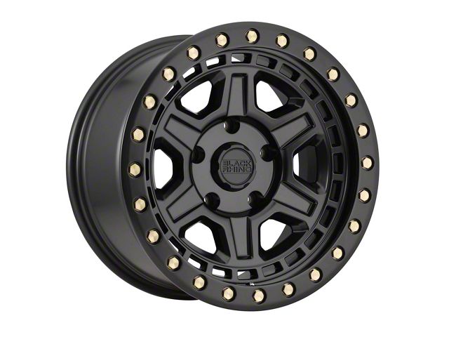 Black Rhino Reno Matte Black Wheel; 17x9 (07-18 Jeep Wrangler JK)