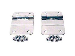 Smittybilt Lower Tailgate Hinges; Stainless Steel (76-86 Jeep CJ7)