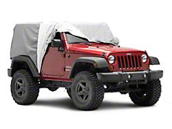 RedRock 4-Layer Breathable Cab Cover; Gray (07-18 Jeep Wrangler JK 2-Door)