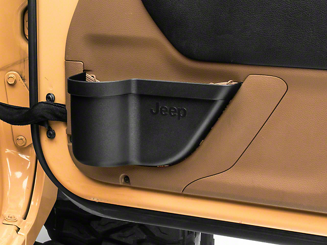 Officially Licensed Jeep Door Panel Storage Organizer Tray with Jeep Logo (11-18 Jeep Wrangler JK)