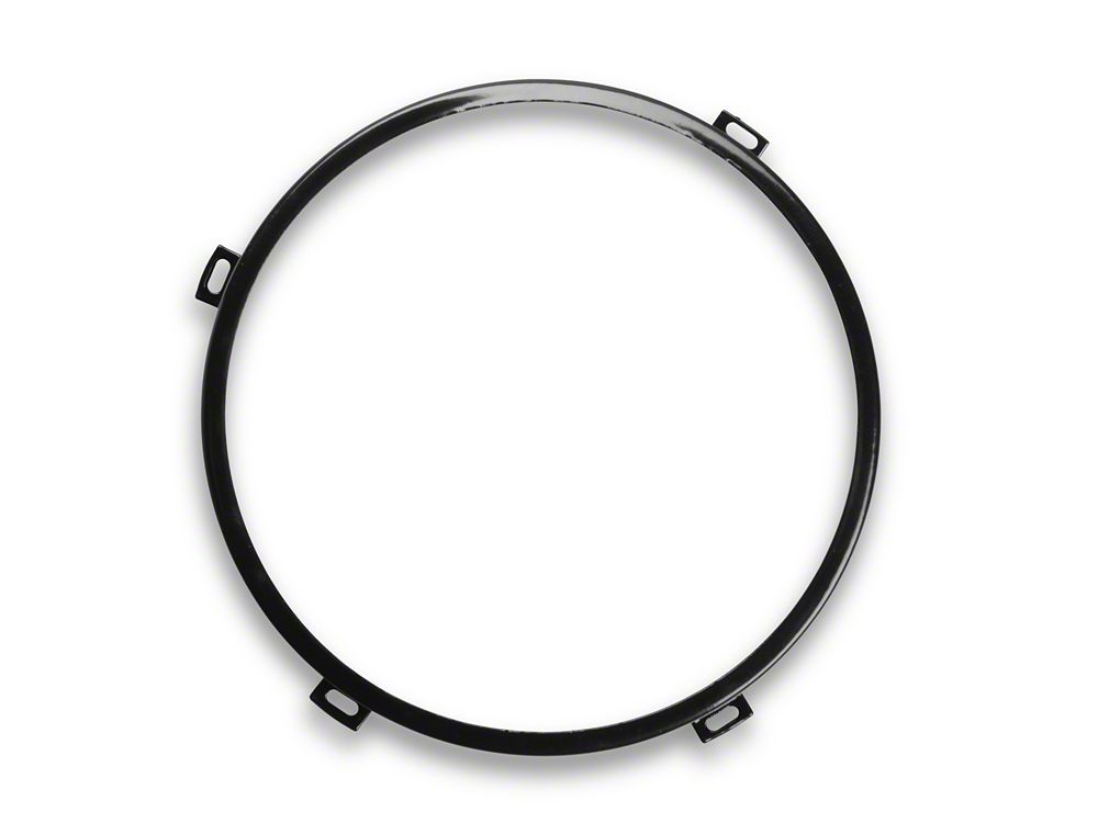 RedRock Headlight Retaining Ring; Black (07-18 Jeep Wrangler