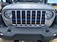 Grille Insert; Police Blue Line on a Black and Dark Gray Flag (20-24 Jeep Gladiator JT)