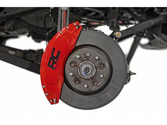 Rough Country Brake Caliper Covers; Red; Front and Rear (20-24 Jeep Gladiator JT, Excluding Sport)