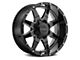 G-FX TR-12 Gloss Black Milled Wheel; 17x9 (97-06 Jeep Wrangler TJ)
