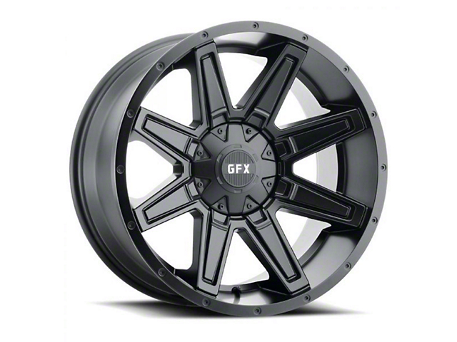 G-FX TR23 Matte Black Wheel; 17x8.5 (87-95 Jeep Wrangler YJ)