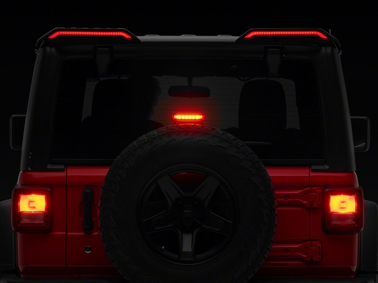 RedRock Roof Mounted Spoiler with LED Brake and Reverse Lighting (18-23 Jeep Wrangler JL)