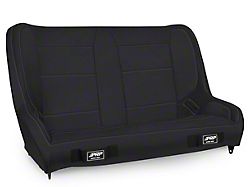 PRP Elite Series Rear Bench Seat; Black Vinyl (97-18 Jeep Wrangler TJ & JK)