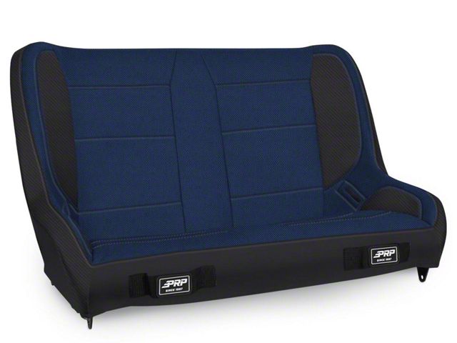 PRP Elite Series Rear Bench Seat; Blue (97-18 Jeep Wrangler TJ & JK)