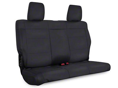 PRP Rear Seat Cover; All Black (08-10 Jeep Wrangler JK 4-Door)