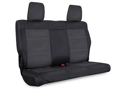 PRP Rear Seat Cover; Black and Gray (11-12 Jeep Wrangler JK 4-Door)