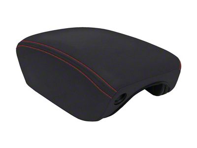 PRP Center Console Cover; Black with Red Stitching (18-24 Jeep Wrangler JL)