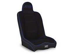 PRP Daily Driver High Back Suspension Seat; Black and Blue (Universal; Some Adaptation May Be Required)