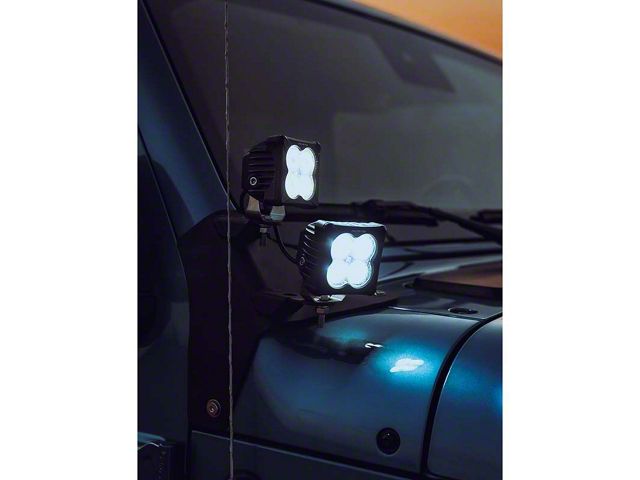 North Lights 3-Inch Cube Pod Light with 2-Inch LED Lights; Flood Beam (Universal; Some Adaptation May Be Required)