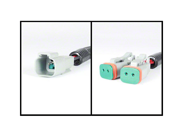Cube Light Wiring Adapters; Deutsch Receptacle to Deutsch Dual Output