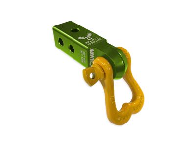 Moose Knuckle Offroad XL Shackle/Mohawk 2.0 Receiver Combo; Bean Green/Detonator Yellow (Universal; Some Adaptation May Be Required)