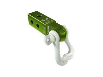 Moose Knuckle Offroad XL Shackle/Mohawk 2.0 Receiver Combo; Bean Green/Pure White (Universal; Some Adaptation May Be Required)