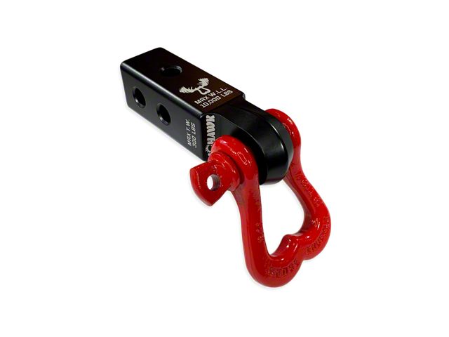 Moose Knuckle Offroad XL Shackle/Mohawk 2.0 Receiver Combo; Black Lung/Flame Red (Universal; Some Adaptation May Be Required)