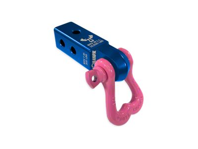 Moose Knuckle Offroad XL Shackle/Mohawk 2.0 Receiver Combo; Blue Pill/Pretty Pink (Universal; Some Adaptation May Be Required)