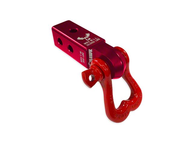 Moose Knuckle Offroad XL Shackle/Mohawk 2.0 Receiver Combo; Red Rum/Flame Red (Universal; Some Adaptation May Be Required)