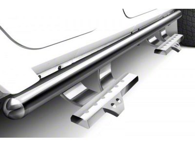 V Signature Side Step Bars; Stainless Steel (07-18 Jeep Wrangler JK 4-Door)