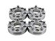Supreme Suspensions 1.25-Inch PRO Billet 5 x 114.3mm to 5 x 127mm Wheel Adapters; Silver; Set of Four (87-06 Jeep Wrangler TJ)
