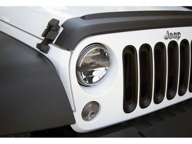 7-Inch LED Headlights with Antiflickers; Chrome Housing; Clear Lens (97-18 Jeep Wrangler TJ & JK)